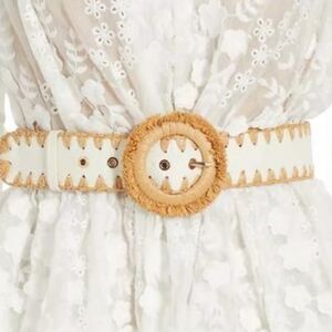 Bronk & Banco  White Lace Belted Dress.